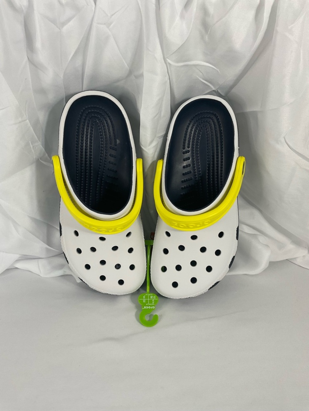 CROCS Classic Retro Sport Clog K - White Yellow and Blue - Picture 6 of 12